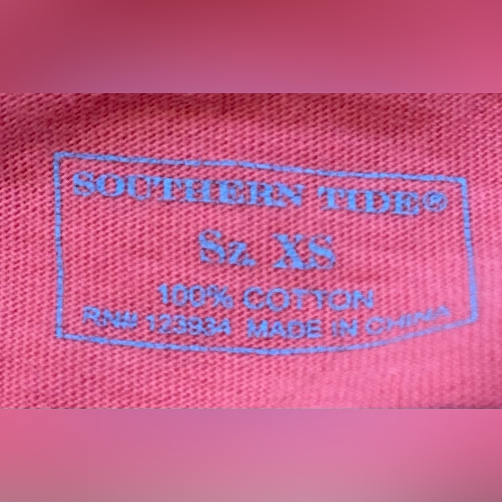 Southern Tide Men’s XS 100% Cotton Hot Pink Skipjack Graphic Tee - Picture 7 of 12